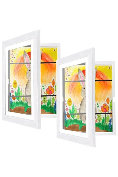 Generic Brand 2 Pack 8.5x11.8 Inch Art Frames Kids Artwork Frame Changeable f...