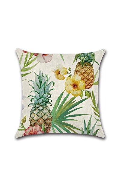 Generic Brand RISHAHOME Pineapple Printed Cushion Cover 4x45 cm