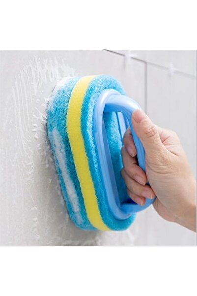 Generic Handled Bathtub Scrubber Sponge Brush,Blue Soft Magic Sponge Eraser B...