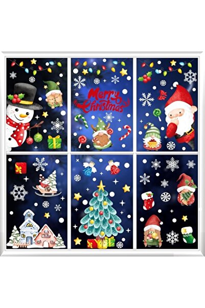 Generic Brand 210 PCS Christmas Window Clings Christmas Window Clings for Gla...