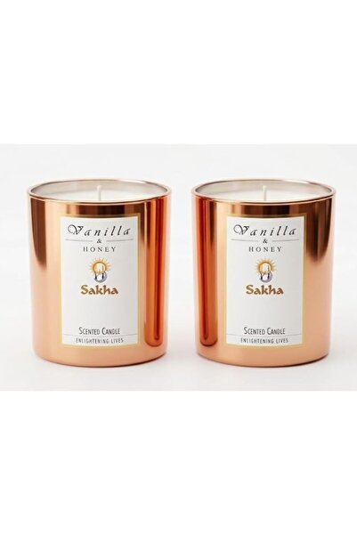 Generic Brand Sakha honey & vanilla Scented glass votive Candle, Natural Arom...