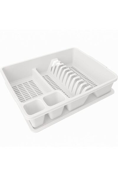 Generic Fitto White Dish Drainer - Stainless Steel, Adjustable Rack for Large...