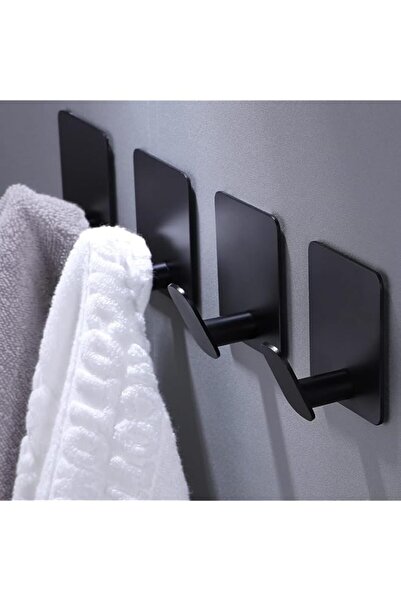 Generic Heatunk Set of 4 Stainless Steel Adhesive Hooks: Towel/Coat Hangers f...
