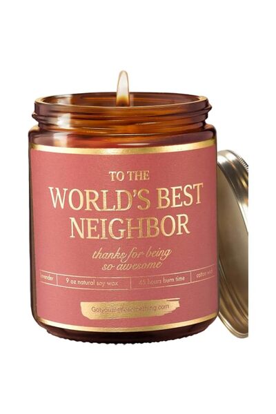 Generic Brand Worlds Best Neighbor - Handmade Soy Candle; Cute Neighbor Gift ...