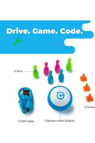 Sphero Mini Blue: The App-Controlled Robot Ball Blue 1.57" M001BRW | Educatio...
