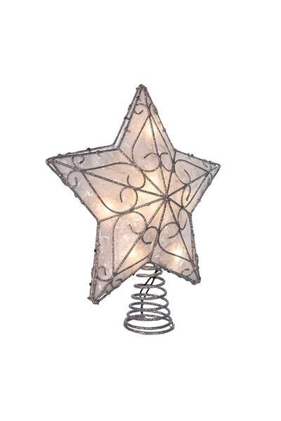 Generic Kurt S. Adler UL 10-Light Metal Trimmed Capiz Inspired Star Treetop
