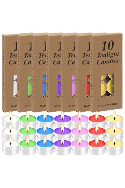 Generic 70Pcs Aluminum Tea Lights Candles Long Burning Tea Light Candles Unsc...