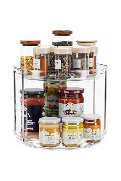 Generic Lazy Susan, U-HOOME Turnable Cabinet Organizer Clear Plastic Spinning...