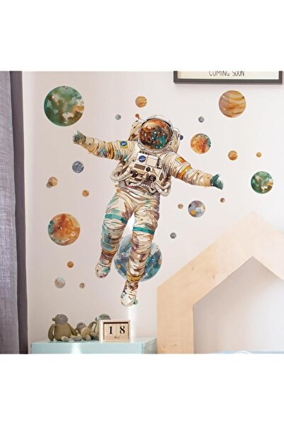 Generic Brand ARS® Astronaut Wall Stickers, Removable Large Cartoon Spaceman ...