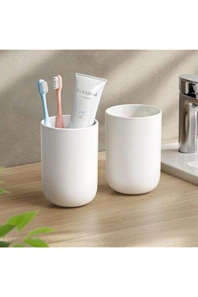 Generic HBSTUDIO Toothbrush Cup 380ml, Unbreakable Reusable Bathroom Tumbler,...