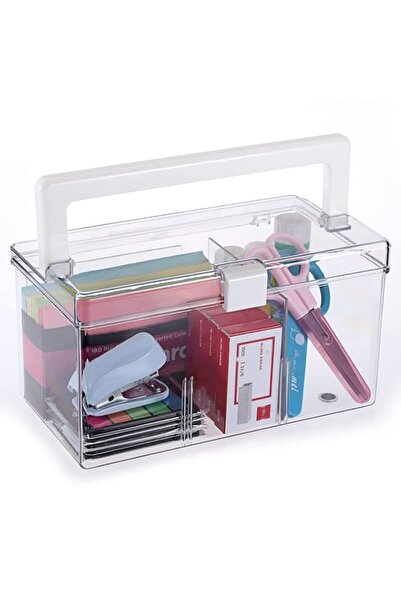 Generic Lockable Multipurpose Plastic Storage Organizer Box with Top Handle, ...