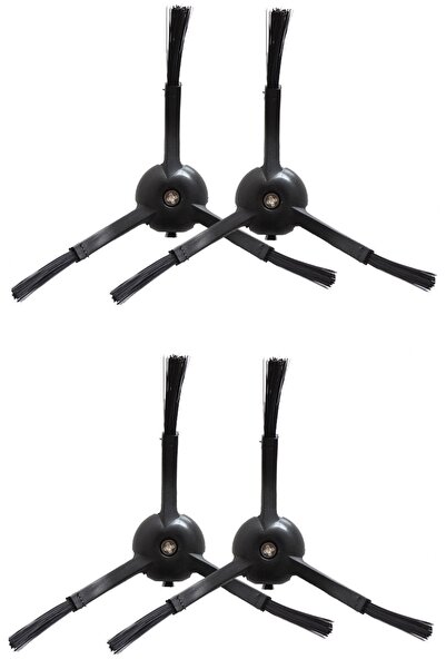 Rovexa 4 Black Side Brushes Compatible with Roborock Q8 & Q8 Max