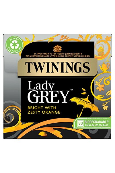 Twinings Lady Grey Citrus Flavored Cup Sachet Black Tea 80 Pieces