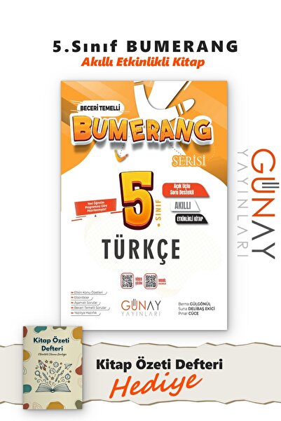 Günay Yayınları 5. Sınıf Bumerang Etkinlikli Türkçe Akıllı Kitap - Kitap Özet...