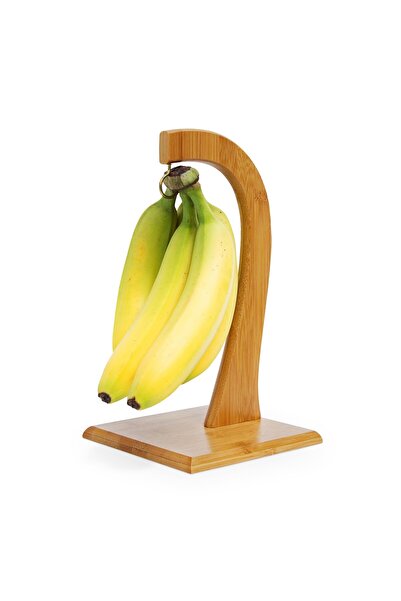 Ayawaska Suport decorativ pentru banane, din bambus, pentru agatarea fructelo...