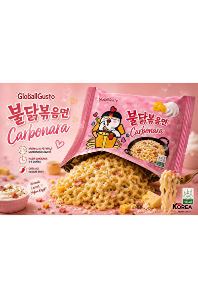 GloballGusto Carbonara Buldak 140 gr Helal Damgalı