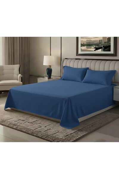 MAXQON ® 3-Piece Flat Bed Sheet Set – Single Size Flat Sheet (180x240 cm) wit...