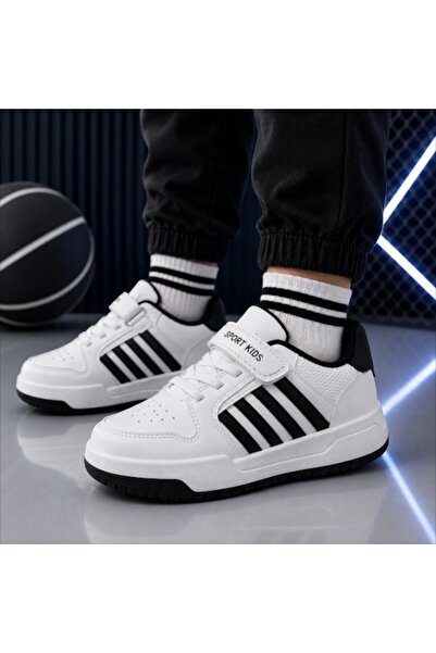 Black Flex حذاء رياضي للأطفال باللون الأبيض مقاس 31-35