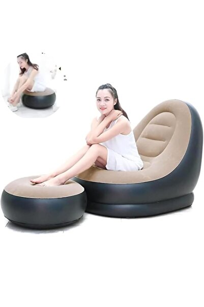 Generic Inflatable Sofa, 116 x 98 x 83CM Inflatable Lounge Chair, Air Couch c...
