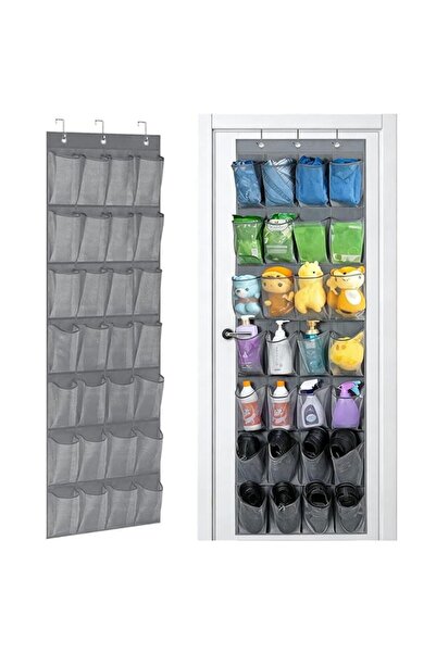 Generic PINKE Over the Door Shoe Storage 28 Large Mesh Pockets, Hanging Shoe ...