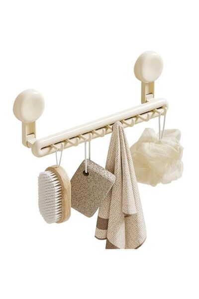 Generic Tazweeq Suction Cup Towel Bar, No Drill & Removable Washcloth Holder ...