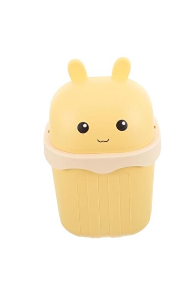 Generic Tazweeq Plastic Desktop Trash Can with Lid, Cute Cartoon Rabbit Garba...