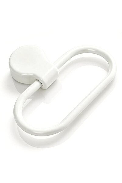 Generic White Wall Mounted Towel Hooks - Oval Bathroom Storage Rack - Space S...