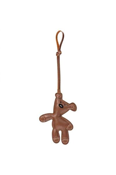 GNAFOTU Brown Bear Bag Charm, Kawaii Animal Charm Funny Leather Fashion Bag K...