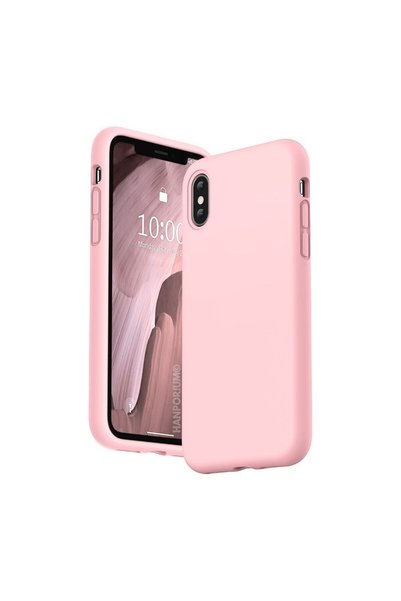 HANPORIUM غطاء سيليكون متوافق مع هاتف Apple iPhone X، غطاء مرن بلون باستيل مع...