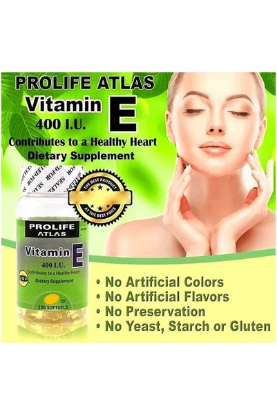 Prolife Atlas ATLAS Vitamin E 400IU X 100 Softgels