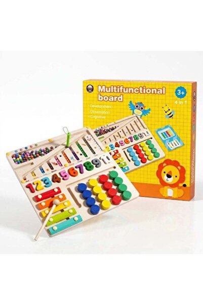 Twisoo 4-in-1 Montessori Wooden Activity Board for Toddlers 3+ Years - Magnet...