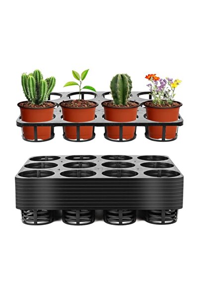 Generic 5 Pack 12-Cell Plant Trays for Pots, Nursery Seed Starter Trays for 4...