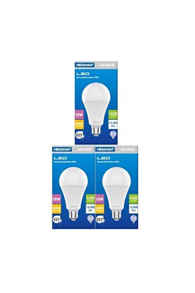 Generic Megaman Led Classic A 18w 3000k E27 (Pack of 3)
