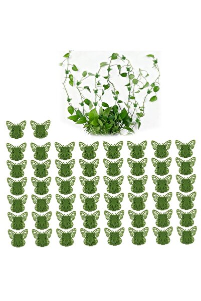 Generic SYOSI 50 Pcs Butterfly Shaped Plant Clips, Self Adhesive Wall Fixing ...