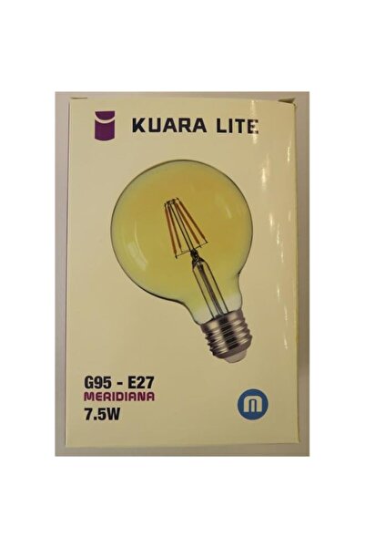 Generic Premium Omnium Amber Colour Led Filament Bulb G95 7.5 Watts Warm Whit...