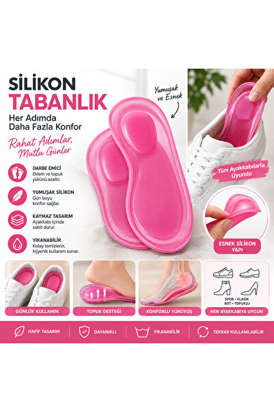 Silikon Tabanlık – Yumuşak ve Esnek Topuk Desteği