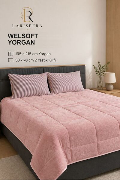 Larispera Set pilota dublă cu dungi Welsoft 195x215 cm |   2 bucăți de huse d...