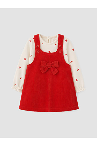 LC Waikiki Baby Girl Salopet Dress and T-Shirt