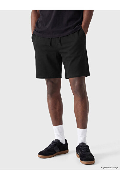 LC Waikiki Xside Anthracite Loose Fit Gabardine Men's Shorts