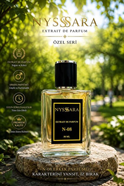 NYSSARA N-08 NARKOTİX Aşırı Etkileyici Erkek Parfüm 50 ML Extrait de Parfum %...