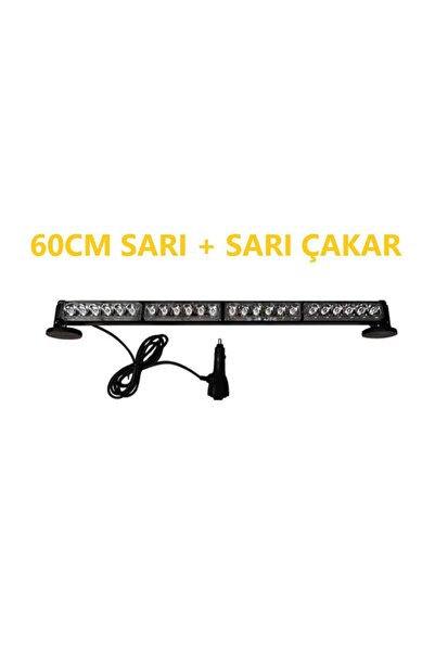 Taycarex TRAKTÖR KEPÇE SARI ÇAKAR LED BAR ÇUBUK LED 6 FONKSİYONLU 60CM 12-24 ...