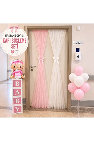 Genel Markalar Hastane oda süsleme doğum parti balon baby kutu kapı tülü bebe...