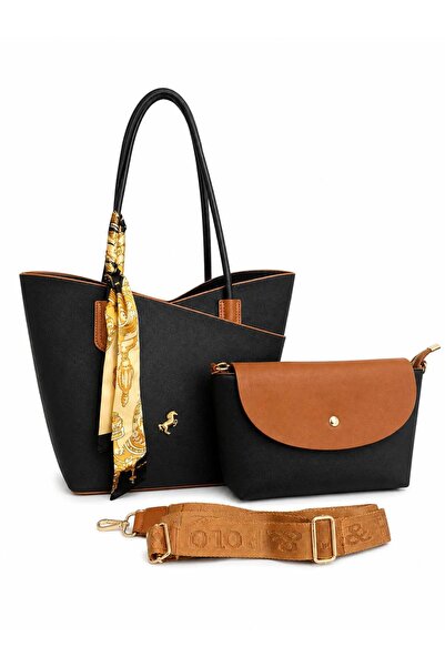 Miami Polo Club Original Scarf Detailed 2-in-1 Shoulder and Crossbody Bag 🎀