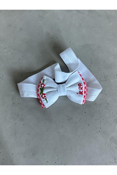 egomi kalpten gelen elle üretilen Zarif model Kırmızı işleme Bebek Bandanası