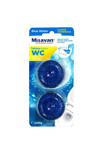 OEM Misavan toilet bowl air freshener, blue, 2 x 50 g