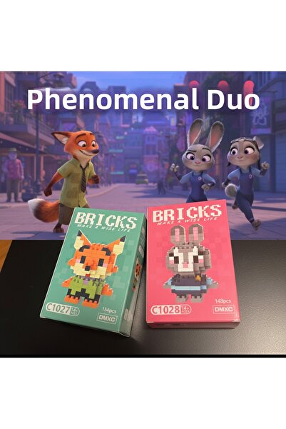 BLACK DİAMOND PLUSH TOY Judy&Nick (Original Boxed Bricks Are Sent.)