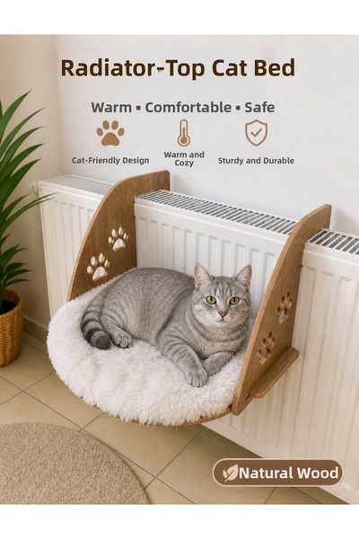 Eavrasya Cat Bed Next to the Radiator