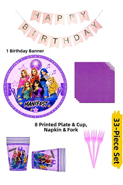 HAPPYLOOPPARTY Set pentru petrecerea de aniversare a grupului de fete Manifes...