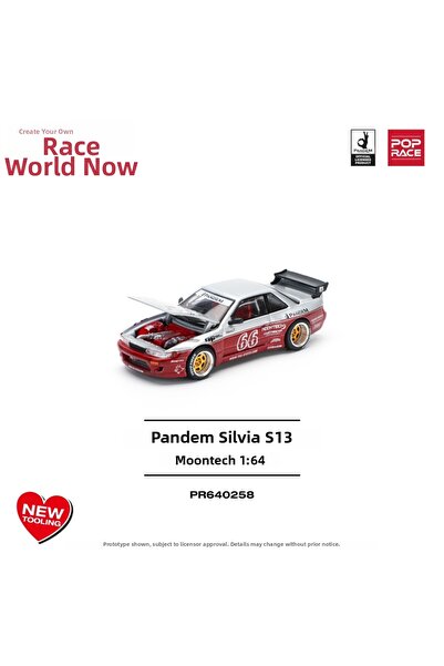 HOT WHEELS Poprace- 1/64 Pandem Silvia S13 - Moontech Red