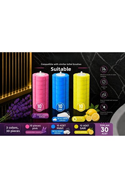 Lumindra Set de bureți de rezervă compatibili, 3 culori, 30 bucăți, bureți pe...